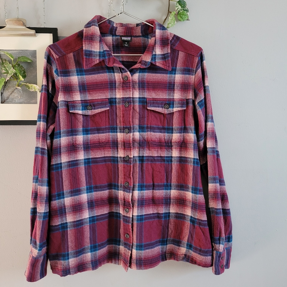 Patagonia Women's Red Fjord Flannel Button-Up Shirt